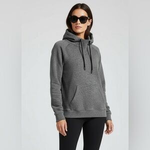 Lululemon Salt & Pepper Grey Hoodie‎ Sweatshirt Pullover Relaxed Fit Size 6